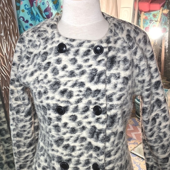 🌷CLEMENTS Ribeiro🌷Leopard Print Wool Coat​ - Picture 3 of 11